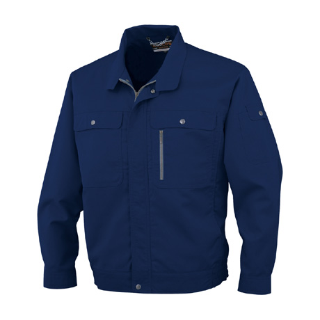 エコストレッチ長袖ブルゾン【H191-COC】 1.ネイビー