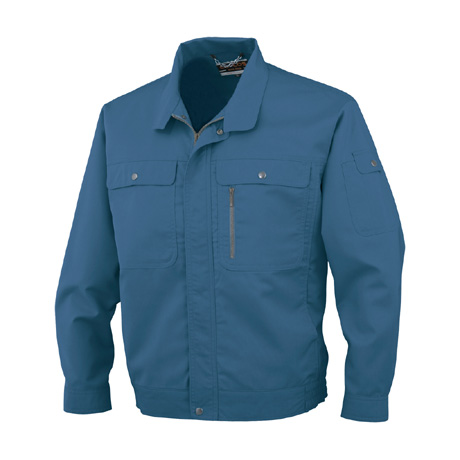 エコストレッチ長袖ブルゾン【H191-COC】 6.ブルー