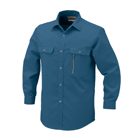 エコストレッチ長袖シャツ【H198-COC】 6.ブルー