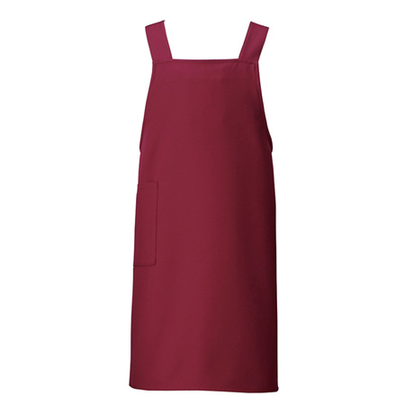 胸当てエプロン_サービス_【HS2506-ait】 109.ボルドー