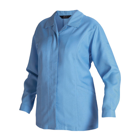 女子夏長袖スモック【IE2005-ALT】 1.サックス