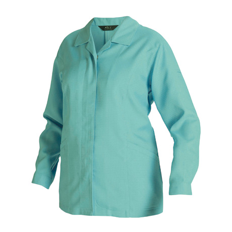 女子冬長袖スモック【IE2015-ALT】 4.グリーン