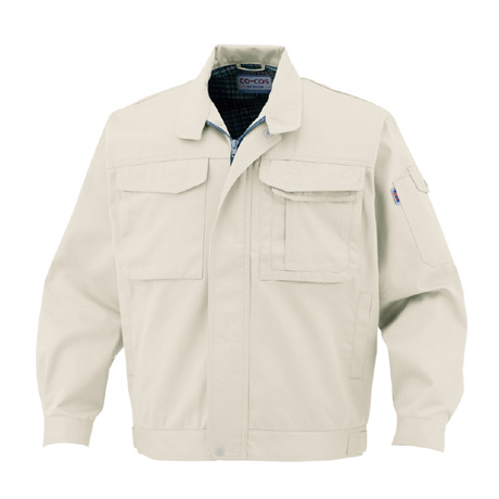 製品制電ブルゾン（前ファスナー仕様）【J1461-COC】 5.アイボリー