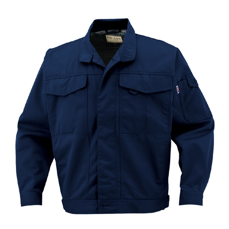 製品制電ブルゾン（前ヒヨクボタン仕様）【J1462-COC】 1.ネイビー
