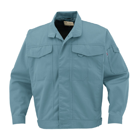 製品制電ブルゾン（前ヒヨクボタン仕様）【J1462-COC】 6.ペールブルー