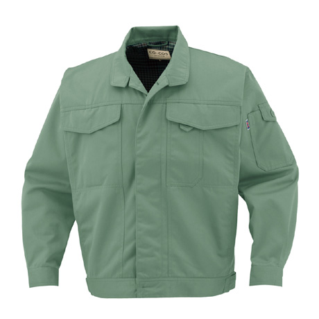 製品制電ブルゾン（前ヒヨクボタン仕様）【J1462-COC】 9.グリーン