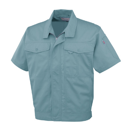 製品制電半袖ブルゾン【J560-COC】 6.ペールブルー