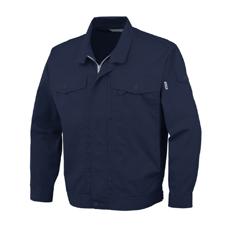 製品制電長袖ブルゾン【J561-COC】 1.ネイビー