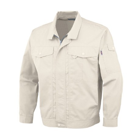 製品制電長袖ブルゾン【J561-COC】 5.アイボリー