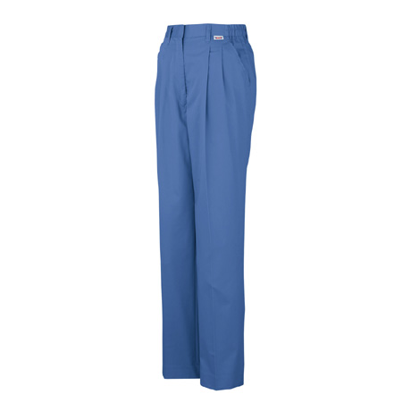 製品制電レディースツータックスラックス（脇ゴム）【J564-COC】 16.スカイブルー