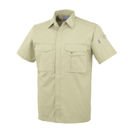 製品制電半袖シャツ【J567-COC】 19.モスグリーン