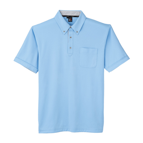 汗ジミ防止半袖ポロシャツ【JB55170-SUN】 13.サックス