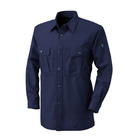 長袖シャツ【JP161-ALT】 100.ネイビー