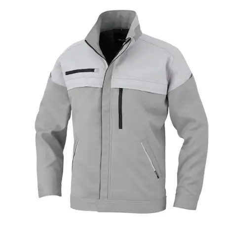 作業服 エコ・裏綿ストレッチブルゾン シルバー×グレー 【MB25100-COC】 