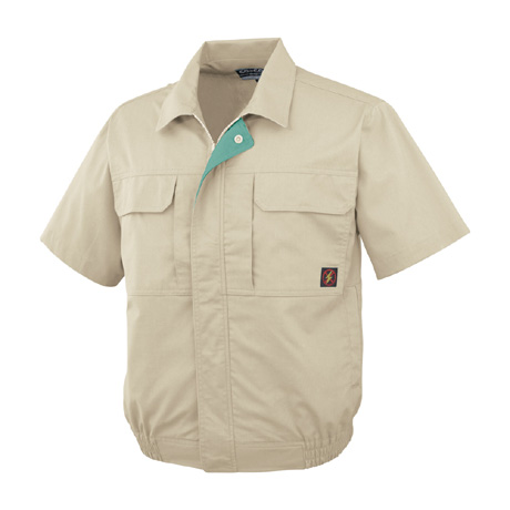 防汚・製品制電半袖ブルゾン【P5580-COC】 2.ベージュ