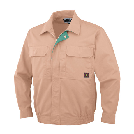 防汚・製品制電長袖ブルゾン【P5581-COC】 20.アーシーレッド