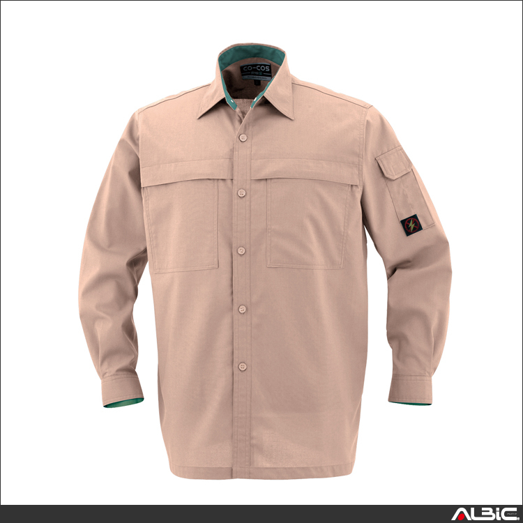 防汚・製品制電長袖シャツ【P5588-COC】 商品写真