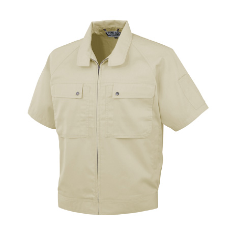 エコ半袖ブルゾン【P6690-COC】 2.パールベージュ