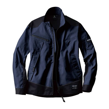 反射パイピング長袖ブルゾン【SPT12101-SUN】 3.ネイビー