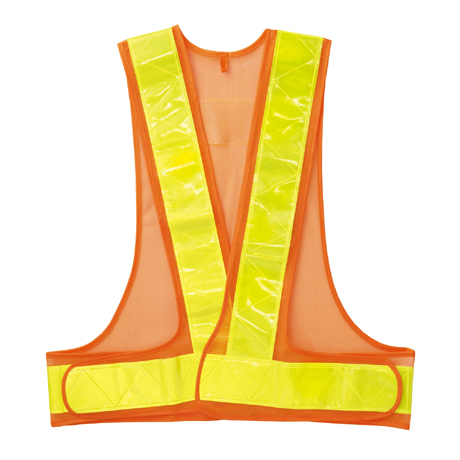 安全ベスト【SV1-NAH】 72.オレンジ/蛍光イエロー