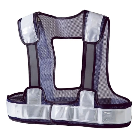 作業服 フルハーネス対応反射ベスト ネイビー×ホワイト 【TL612-BBO】 