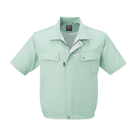 ドライタッチ半袖ブルゾン【WA10450-SUN】 7.モスグリーン