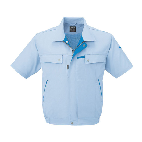 ドライタッチ半袖ブルゾン【WA10450-SUN】 13.サックス