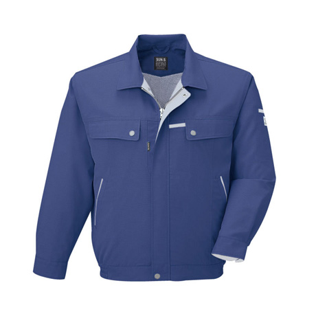 ドライタッチ長袖ブルゾン【WA10451-SUN】 3.ネイビー