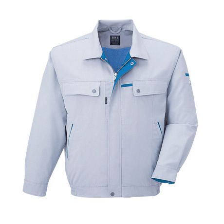 ドライタッチ長袖ブルゾン【WA10451-SUN】 6.シルバーグレー