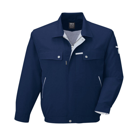 ドライタッチ長袖ブルゾン【WA10451-SUN】 23.ディープネイビー