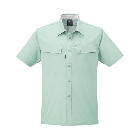 ドライタッチ半袖シャツ【WA10457-SUN】 7.モスグリーン