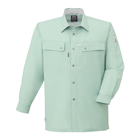長袖シャツ【WA10459-SUN】 7.モスグリーン