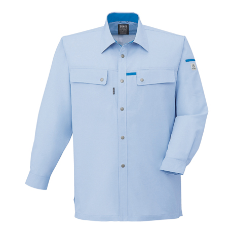 長袖シャツ【WA10459-SUN】 13.サックス