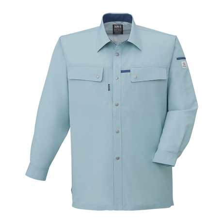 長袖シャツ【WA10459-SUN】 17.ミストグリーン