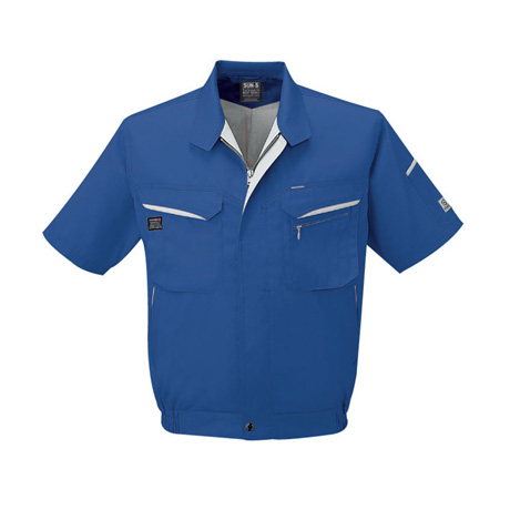 半袖ブルゾン【WA10470-SUN】 4.ブルー