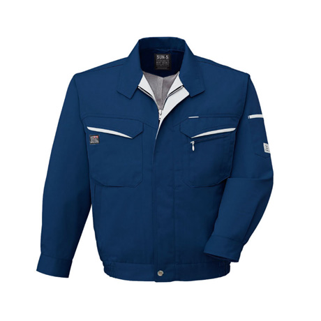 長袖ブルゾン【WA10471-SUN】 3.ネイビー