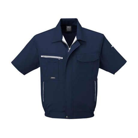 帯電防止半袖ブルゾン【WA10550-SUN】 3.ネイビー