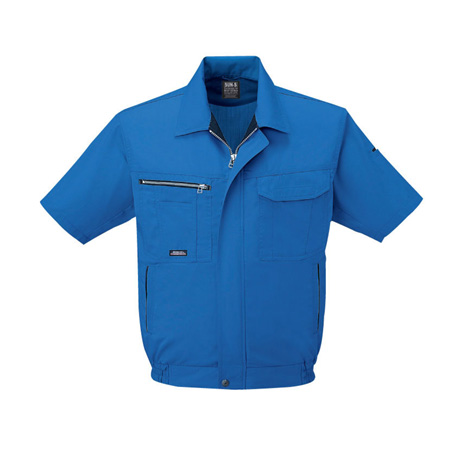 帯電防止半袖ブルゾン【WA10550-SUN】 4.ブルー