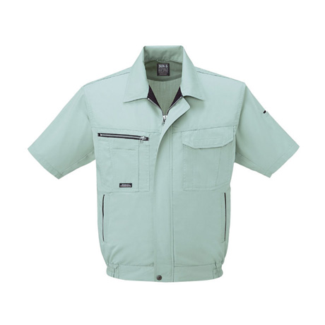 帯電防止半袖ブルゾン【WA10550-SUN】 7.モスグリーン