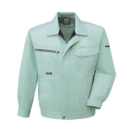 帯電防止長袖ブルゾン【WA10551-SUN】 7.モスグリーン