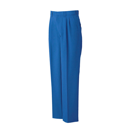 帯電防止ツータックパンツ【WA10554-SUN】 4.ブルー