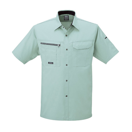 帯電防止半袖シャツ【WA10557-SUN】 7.モスグリーン