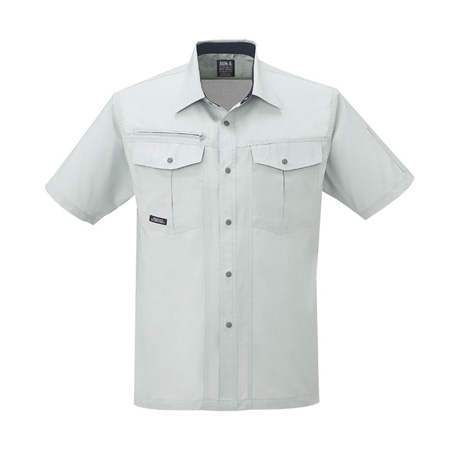 帯電防止半袖シャツ【WA10667-SUN】 6.シルバー