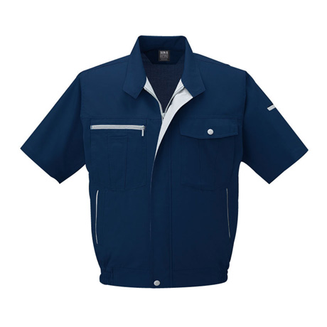 トリカット半袖ブルゾン【WA10770-SUN】 3.ネイビー