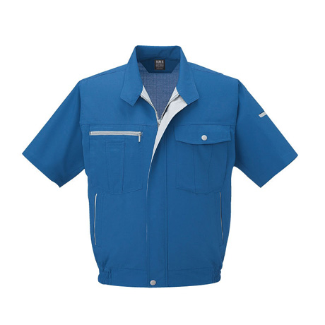 トリカット半袖ブルゾン【WA10770-SUN】 4.ブルー