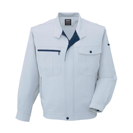 トリカット長袖ブルゾン【WA10771-SUN】 6.シルバー