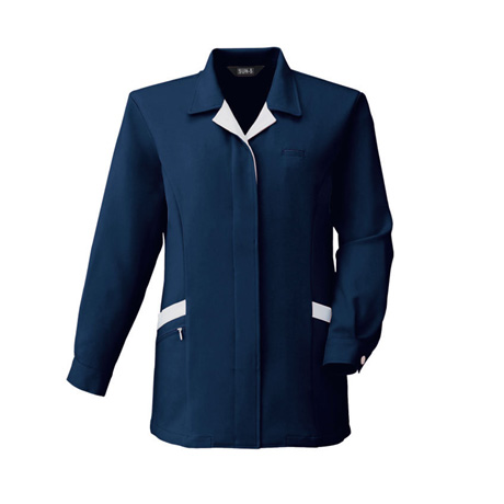 長袖スモック【WA10772-SUN】 3.ネイビー