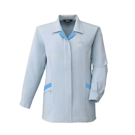 長袖スモック【WA10772-SUN】 6.シルバー