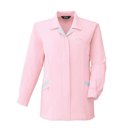 長袖スモック【WA10772-SUN】 18.ピンク