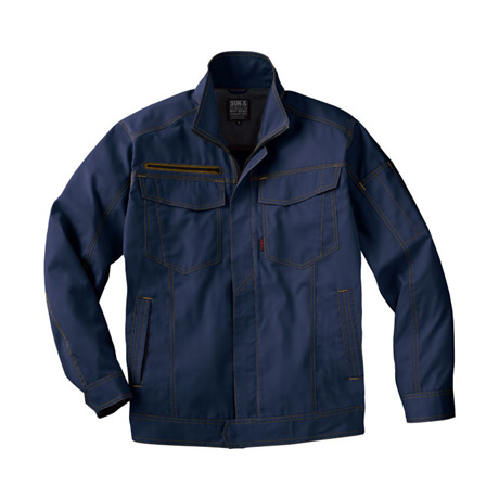 消臭テープ付き長袖ブルゾン【WA11711-SUN】 3.ネイビー